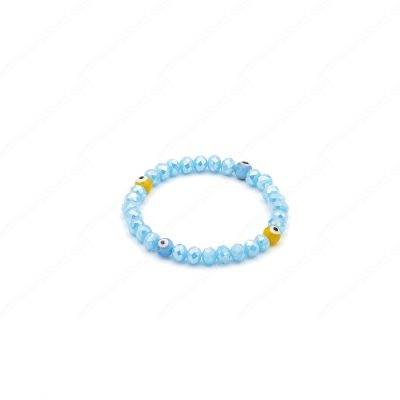 Yellow-Light Blue Evil Eye Bracelet